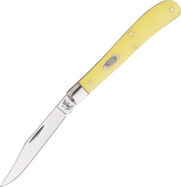 Case Cutlery Slimline Trapper Yellow Synthetic Knife