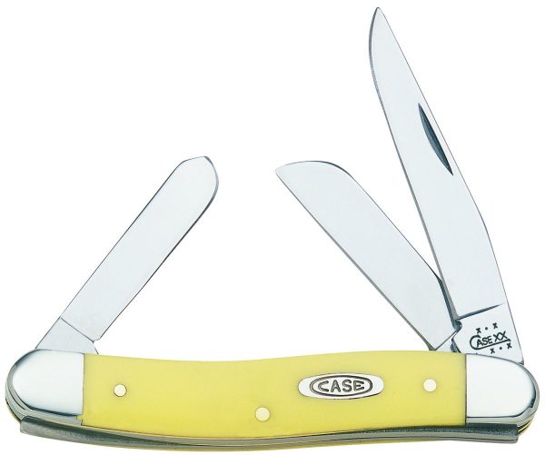 Case Cutlery Stockman Yellow Synthetic Three-Blade
