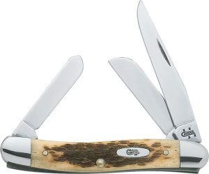 CA039.jpg Case Cutlery Medium Stockman Amber Bone CV