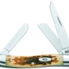 Case Cutlery Stockman Amber Bone Stainless Three-Blade