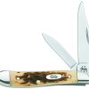 Case Cutlery Peanut Amber Bone Stainless Two-Blade