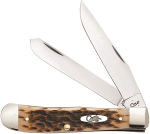 Case Cutlery Trapper Amber Bone Folding Knife