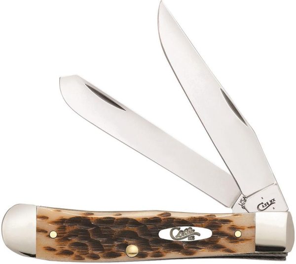 Case Cutlery Trapper Amber Bone Folding Knife