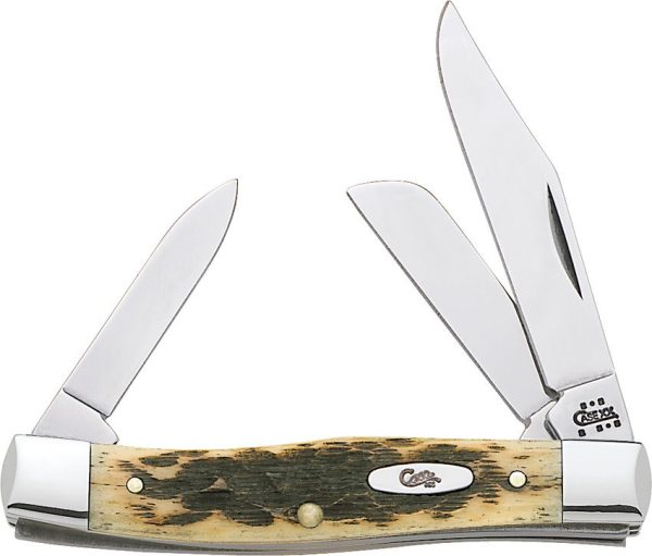 Case Cutlery Stockman Amber Bone Three-Blade Knife