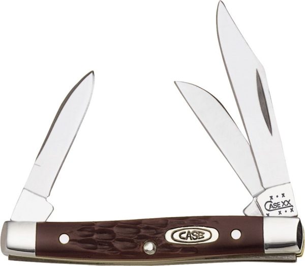 Case Cutlery Small Stockman Brown Delrin Three-Blade