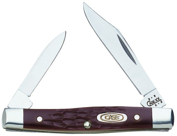 Case Cutlery Small Pen Brown Delrin Two-Blade Knife