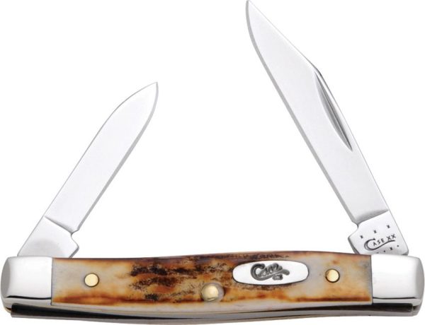 Case Cutlery Small Pen Genuine Stag Two-Blade Knife