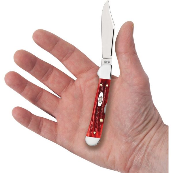 Case Cutlery Mini Copperlock Red Pocket Worn - Locking