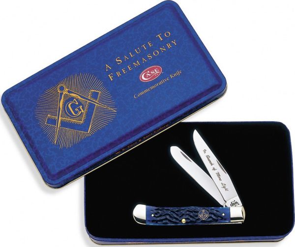 CA1058.jpg Case Cutlery Masonic Trapper Stainless Bone