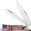 Case Cutlery Trapper Patriotic Folding Knife 4.13" Closed White