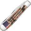 Case Cutlery Trapper Patriotic Folding Knife 4.13" Closed White
