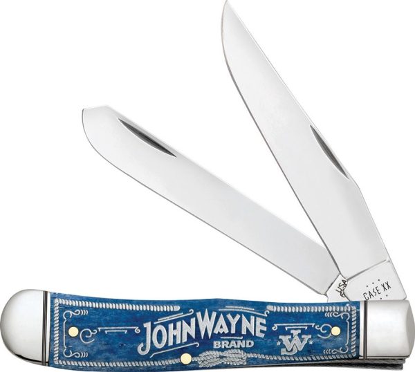 Case Cutlery John Wayne Trapper - Blue Bone Stainless