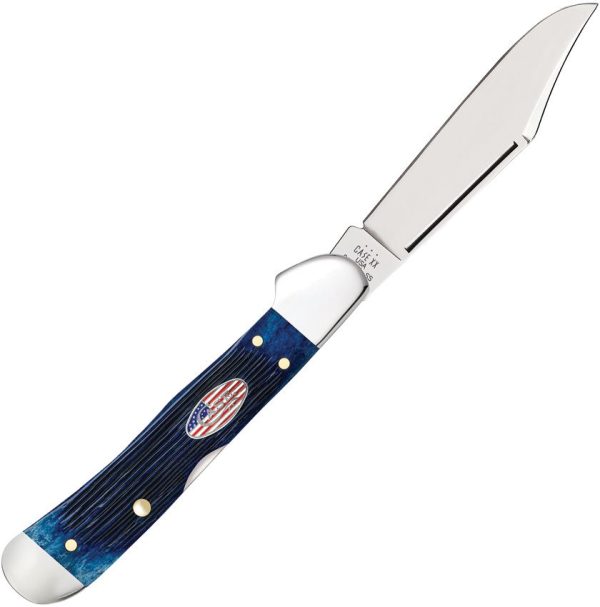Case Cutlery Copperlock Navy Blue - Jigged Bone Handle