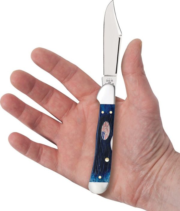 Case Cutlery Copperlock Navy Blue - Jigged Bone Handle