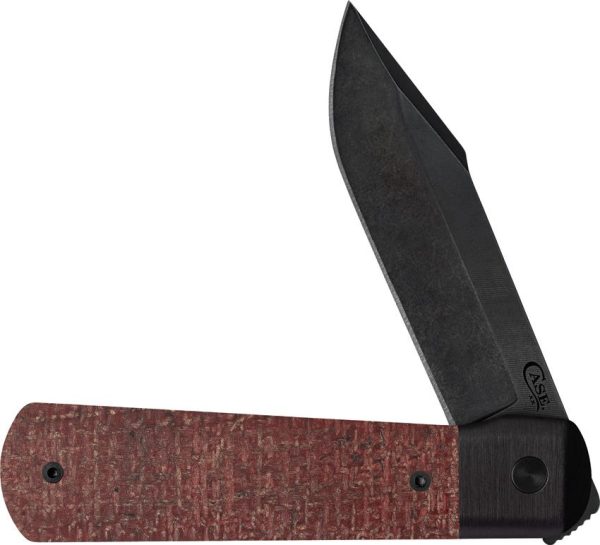 Case Cutlery Longhouse Linerlock - DLC CPM-20CV Red Burlap