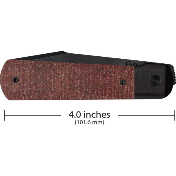 Case Cutlery Longhouse Linerlock - DLC CPM-20CV Red Burlap