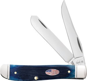 Case Cutlery Mini Trapper Navy Blue - Jigged Bone