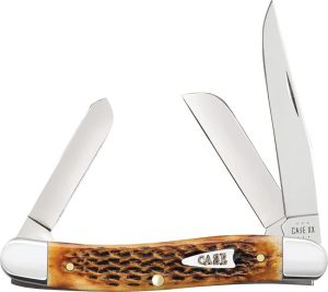 Case Cutlery Med Stockman Burnt Amber - Jigged Bone