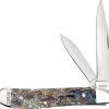 Case Cutlery Peanut Abalone Mirror Finish Stainless