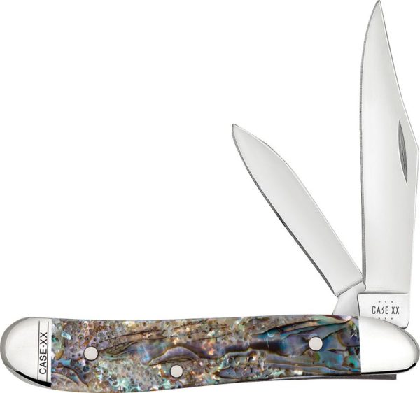 Case Cutlery Peanut Abalone Mirror Finish Stainless