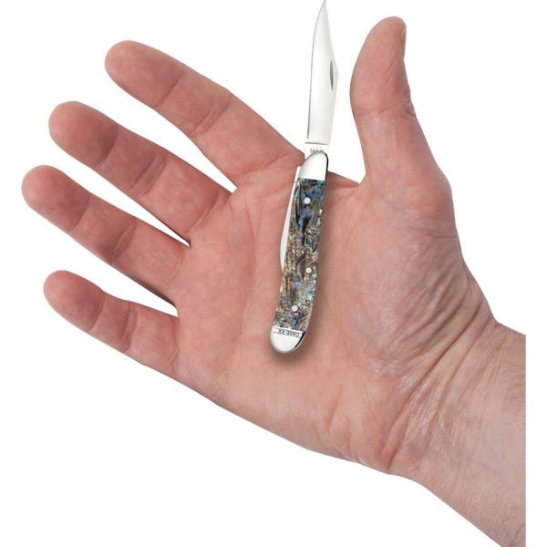 Case Cutlery Peanut Abalone Mirror Finish Stainless
