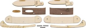 Case Cutlery Wooden Canoe Knife Kit Dark Wood