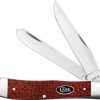 CA12270.jpg Case Cutlery Trapper Carbon Steel Dark Red Burlap