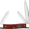 Case Cutlery Medium Stockman Carbon Steel Dark Red