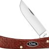 Case Cutlery Sod Buster Jr Micarta Skinner - Red