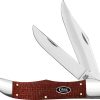 Case Cutlery Folding Hunter Dark Red Micarta - Dual Blade