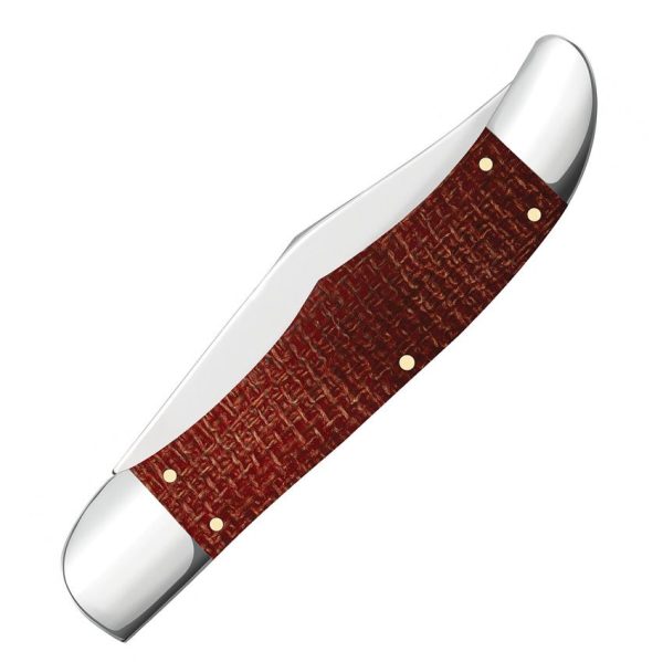 Case Cutlery Folding Hunter Dark Red Micarta - Dual Blade