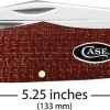 Case Cutlery Folding Hunter Dark Red Micarta - Dual Blade