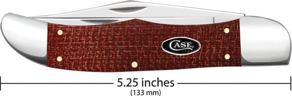 Case Cutlery Folding Hunter Dark Red Micarta - Dual Blade