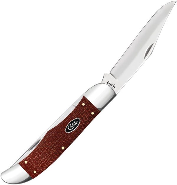 Case Cutlery Folding Hunter Dark Red Micarta - Dual Blade