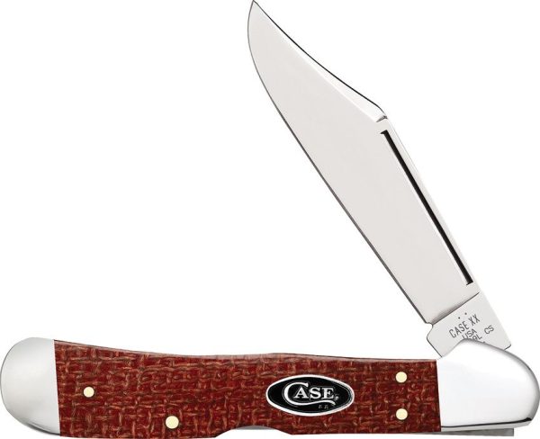 Case Cutlery Copperlock Dark Red Burlap - Locking Clip