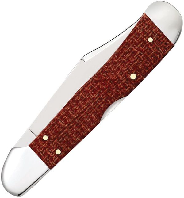 Case Cutlery Copperlock Dark Red Burlap - Locking Clip