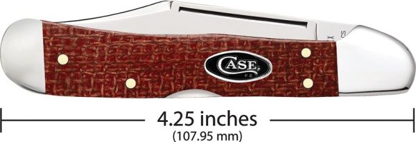 Case Cutlery Copperlock Dark Red Burlap - Locking Clip