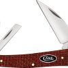 Case Cutlery Seahorse Whittler Red Burlap - Three Blade