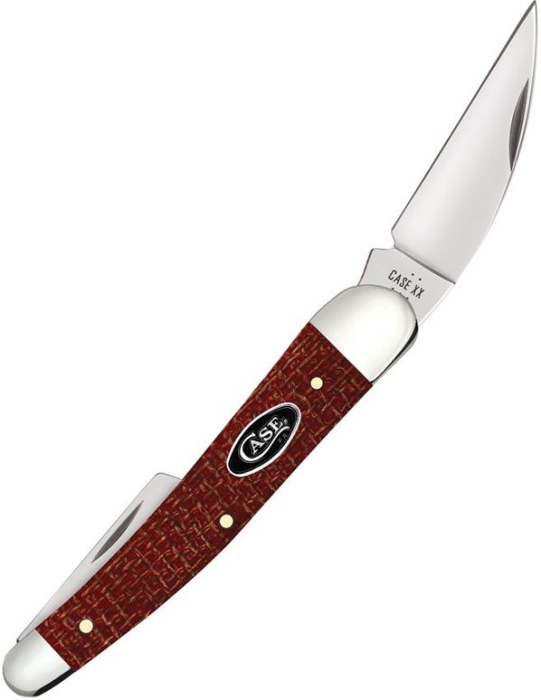 Case Cutlery Seahorse Whittler Red Burlap - Three Blade