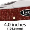 Case Cutlery Seahorse Whittler Red Burlap - Three Blade