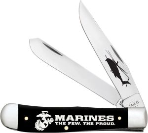 Case Cutlery USMC Trapper Black Synthetic - Stainless