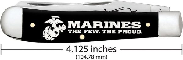 Case Cutlery USMC Trapper Black Synthetic - Stainless