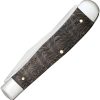 Case Cutlery Trapper Black Curly Oak Stainless Steel