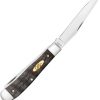 Case Cutlery Trapper Black Curly Oak Stainless Steel