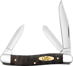 Case Cutlery Stockman Black Curly Oak Three-Blade Knife