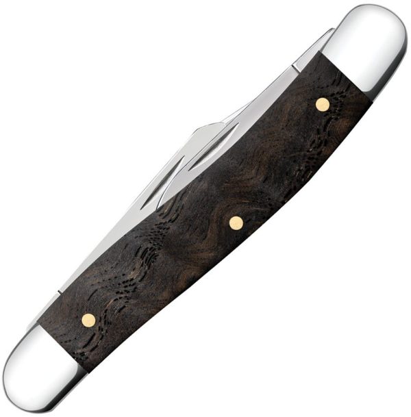Case Cutlery Stockman Black Curly Oak Three-Blade Knife