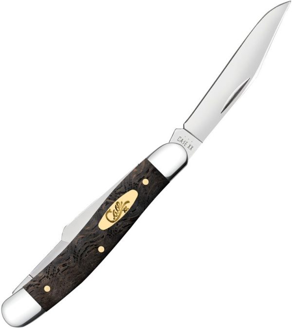 Case Cutlery Stockman Black Curly Oak Three-Blade Knife