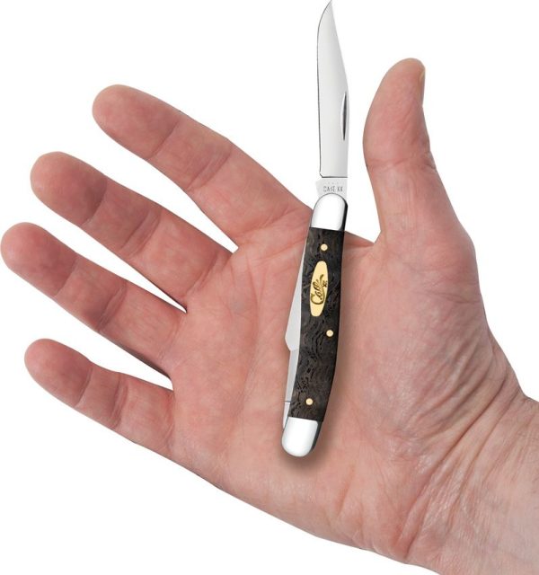 Case Cutlery Stockman Black Curly Oak Three-Blade Knife