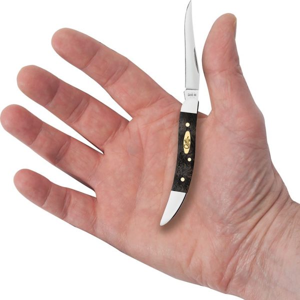 Case Cutlery Small Toothpick Black Curly Oak Knife