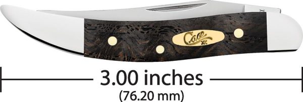 Case Cutlery Small Toothpick Black Curly Oak Knife